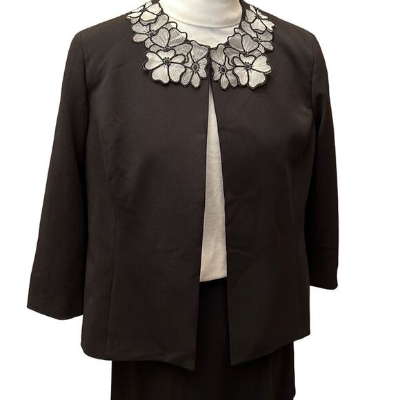 NWT. Anne Klein Black Polyester Jacket.  XL - Picture 1 of 4
